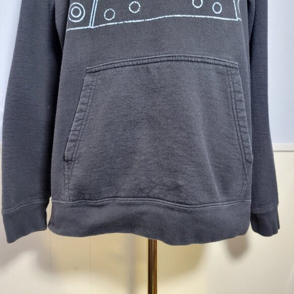 Port & Company Large Black "Best of 80's" Colorful Outlined Cassette Tape Hoodie - Picture 3 of 10